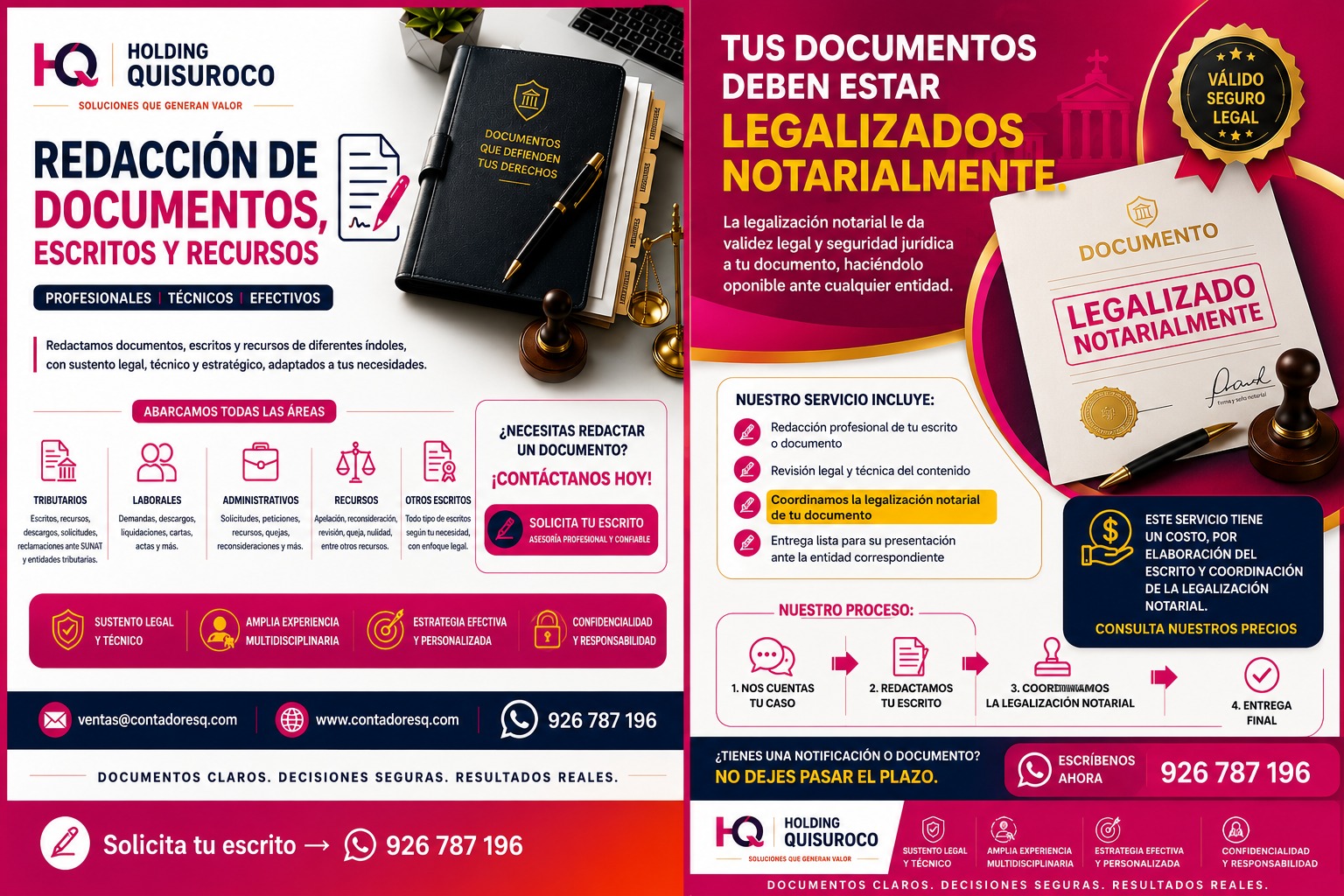 Redacción de Documentos Tributarios - Holding Quisuroco